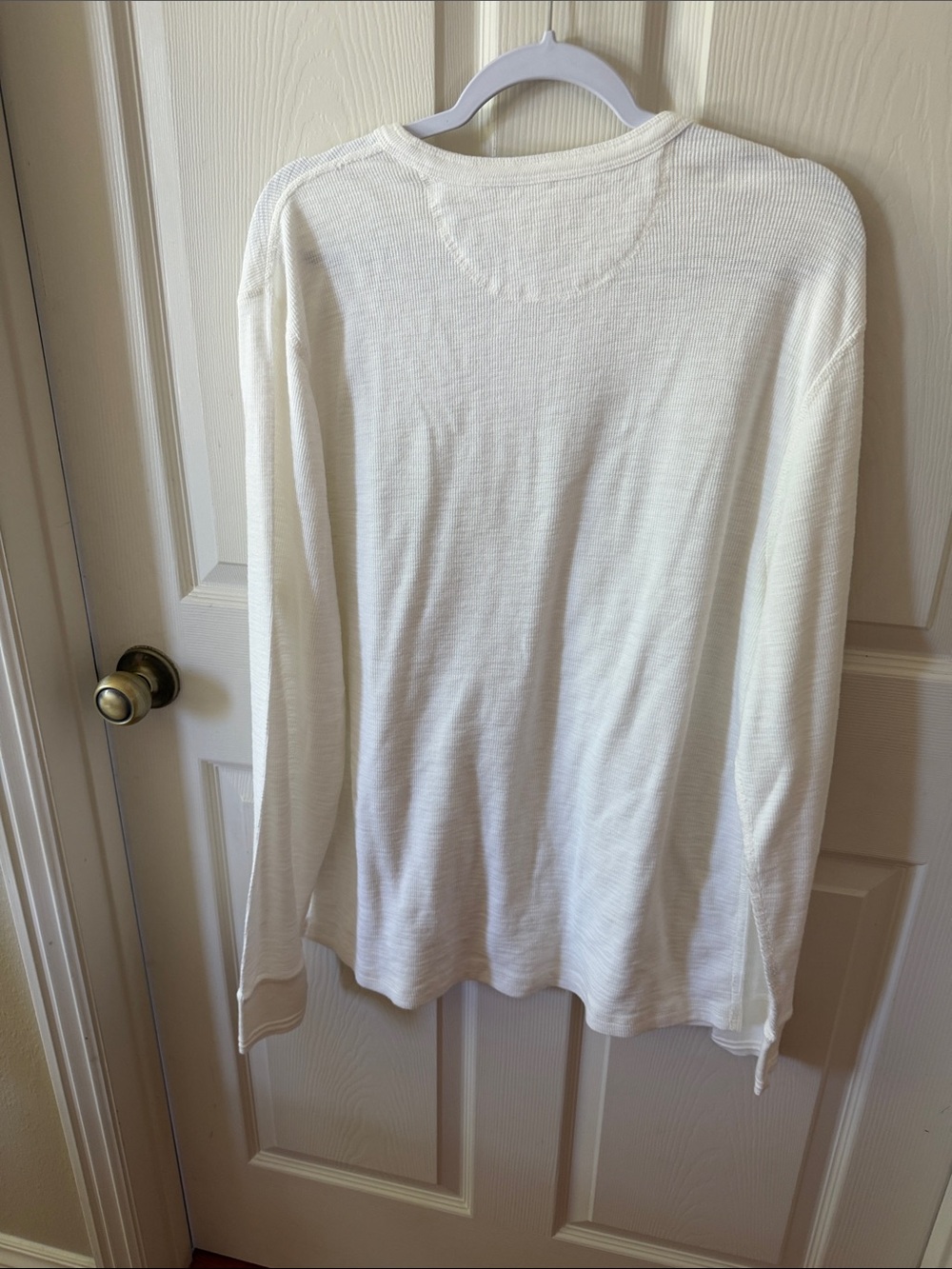 Todd Snyder Antique White Lightweight Mini Waffle Henley Sz XL. Box2 - Picture 4 of 8